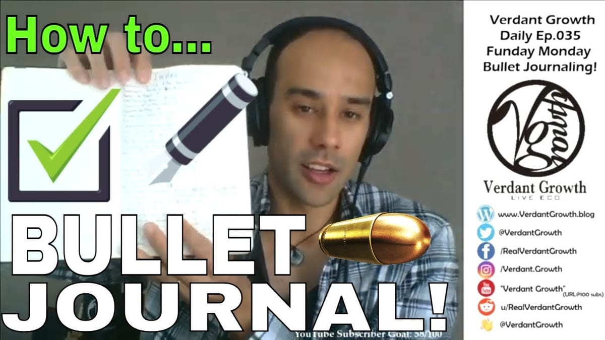 The VG Daily: 035 - Funday Monday! Bullet Journaling