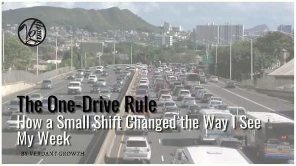 The One-Drive Rule: How a Small Shift Changed the Way I See My Week