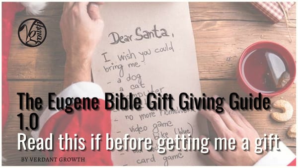 The Eugene Bible Gift Giving Guide 1.0